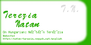 terezia natan business card